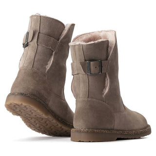 Birkenstock - Bota feminina de cano médio em pele de carneiro Uppsala