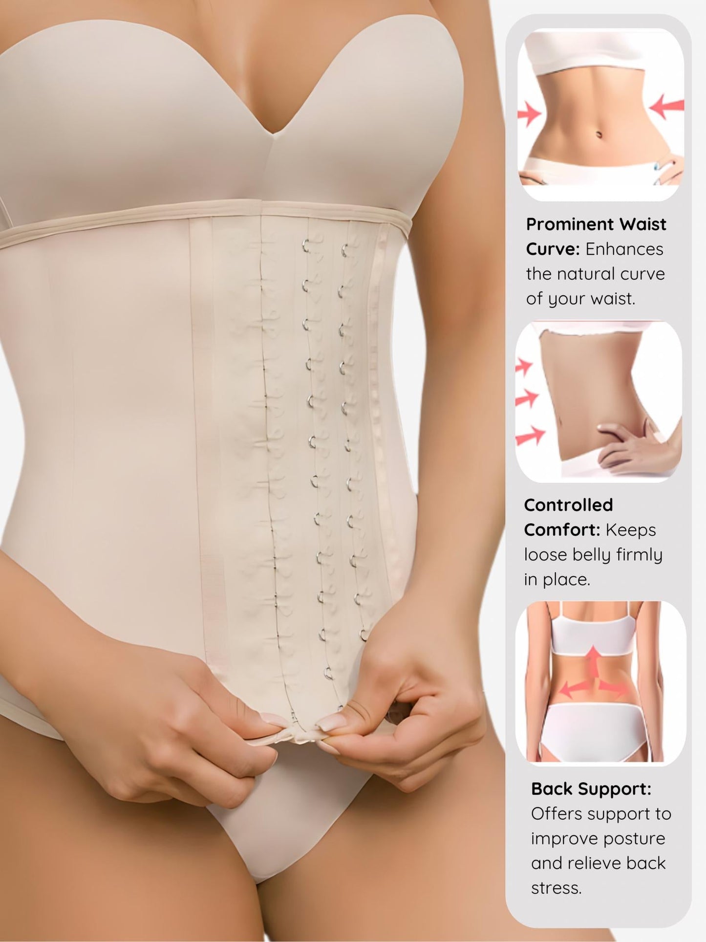 Siluets - High-Compression Waist Cincher with Double Lining and 100% Natural Latex