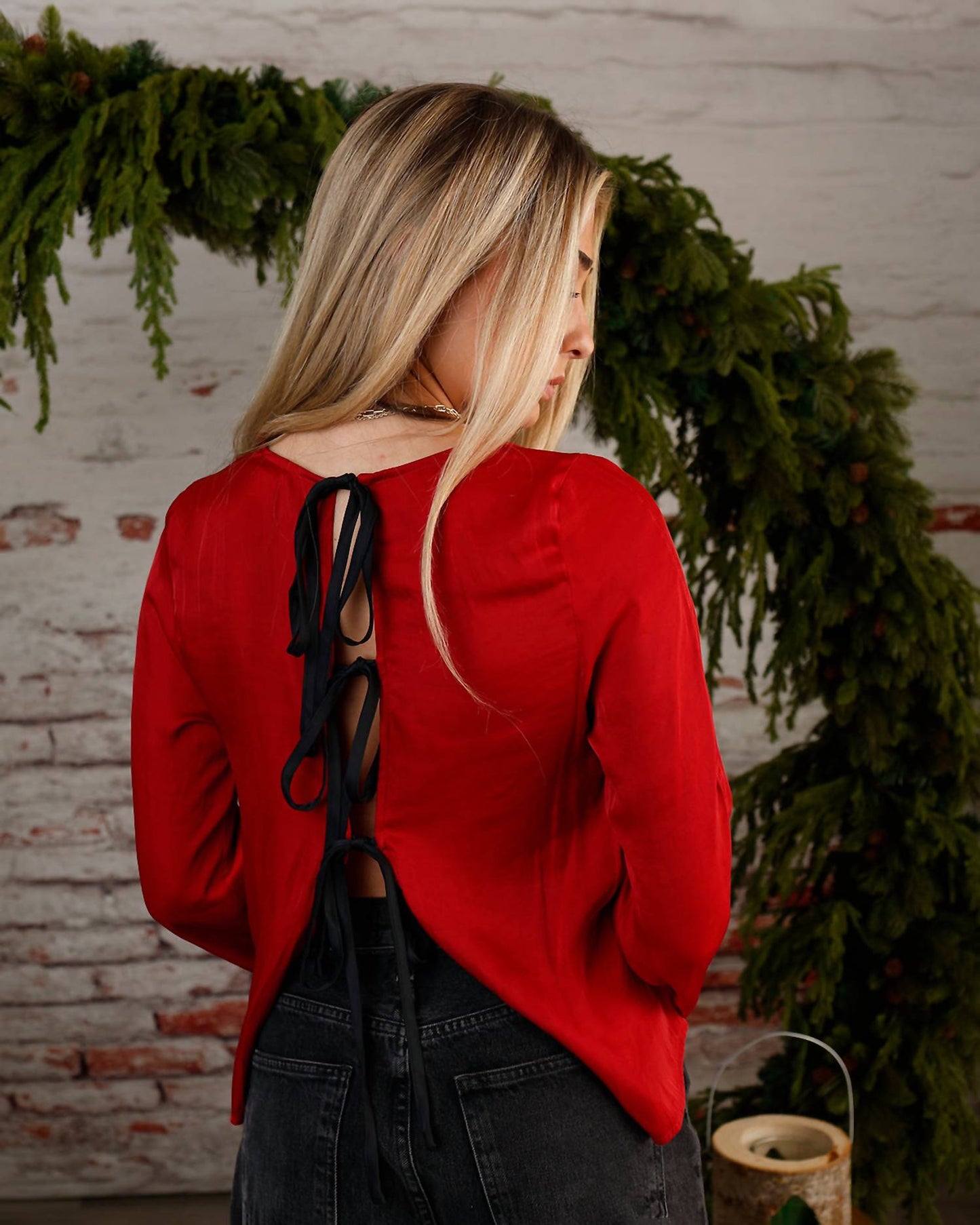 Free People - Arabella Satin Tie Back Top