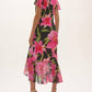Joseph Ribkoff - Floral Ruched Midi Dress