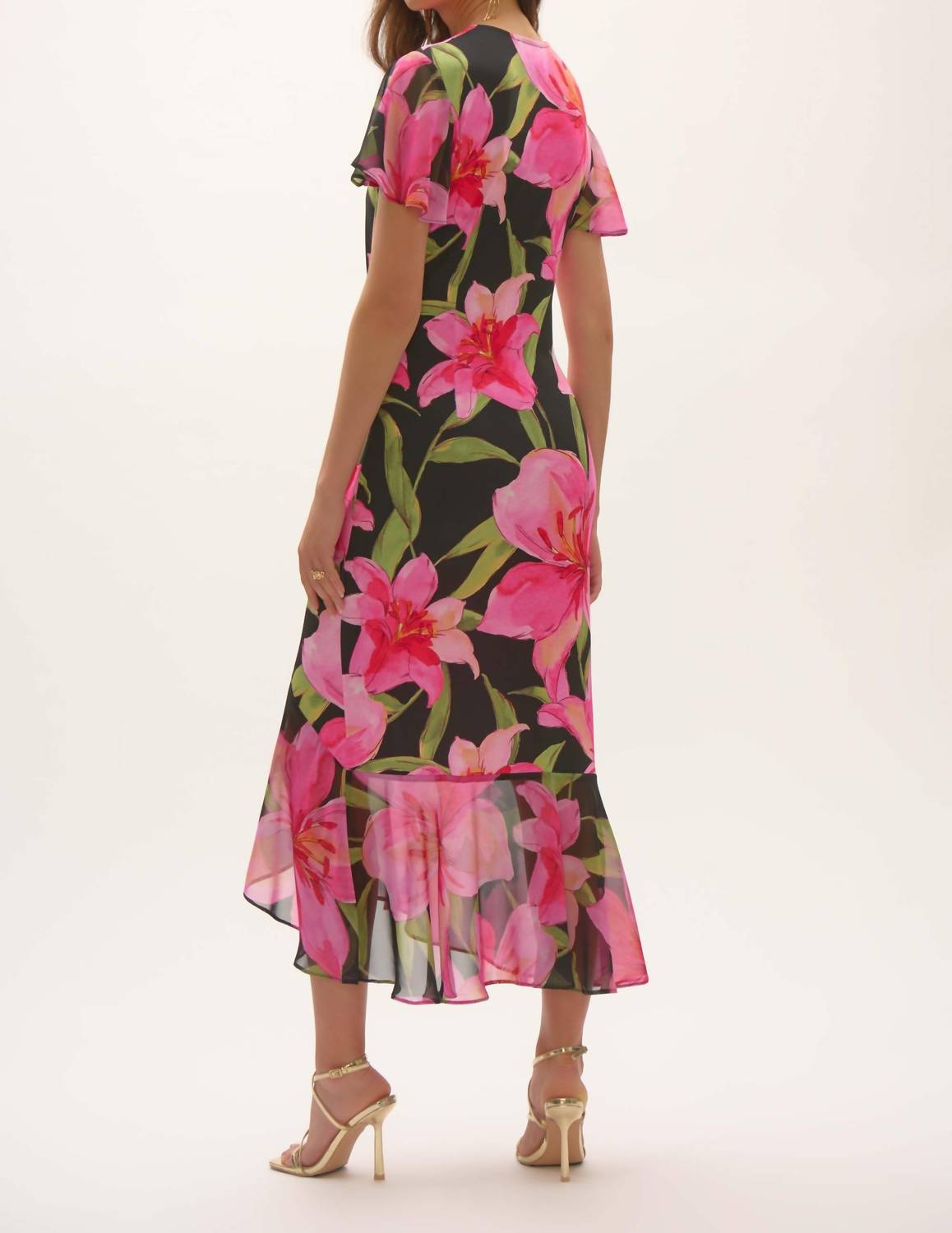 Joseph Ribkoff - Floral Ruched Midi Dress