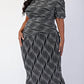 The Curve La - Plus Size Glitter Knit Off Shoulder Knit Midi Dress