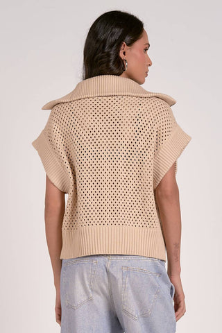 Elan - Suéter Luna com zíper de um quarto