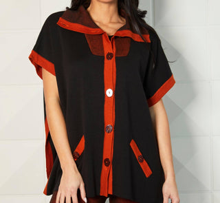 Angel Apparel - Poncho com botões