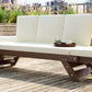 TOPMAX Outdoor Adjustable Patio Wooden Daybed Sofa Chaise Lounge