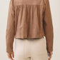 Able - Shirred Vegan Suede Zip Up Jacket