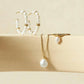 Eklexic - Women's Pearl Beaded Huggie Hoops