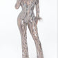 Banjul - LONG SLEEVE SEQUIN JUMPSUIT