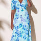Alison Sheri - Short Sleeved Pleat Skirt Dress