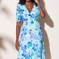 Alison Sheri - Short Sleeved Pleat Skirt Dress