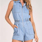 Elan - Denim Sleeveless Romper