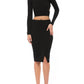 Kendall + Kylie - Compact Long Sleeve Crop Top