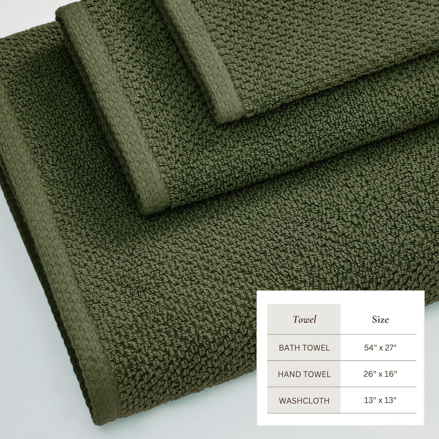 Cotton Textured Bath Towel Set - Acacia Collection