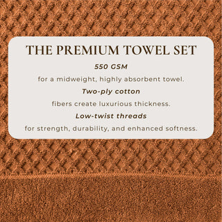 Cotton Diamond Waffle Weave Bath Towel Set - Grayson Collection