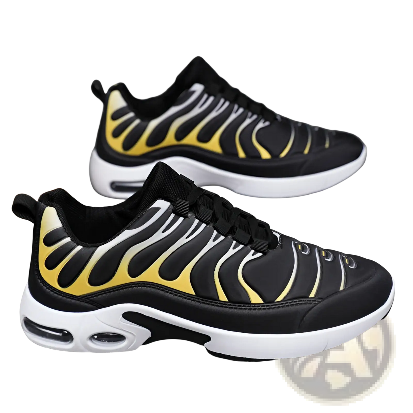 Air Cushion Running Shoes Flame Pattern Fashion Sneakers
