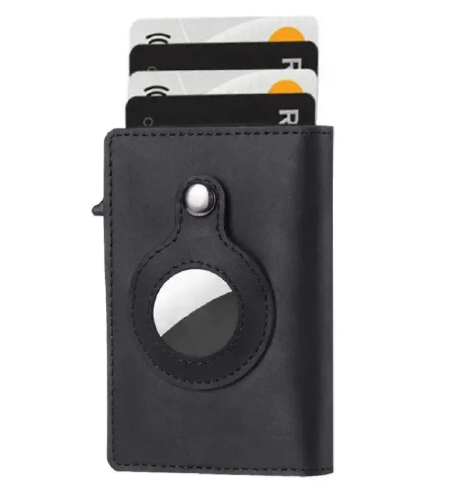 Rfid Slim Airtag Leather Wallet and Anti Theft Card Holder