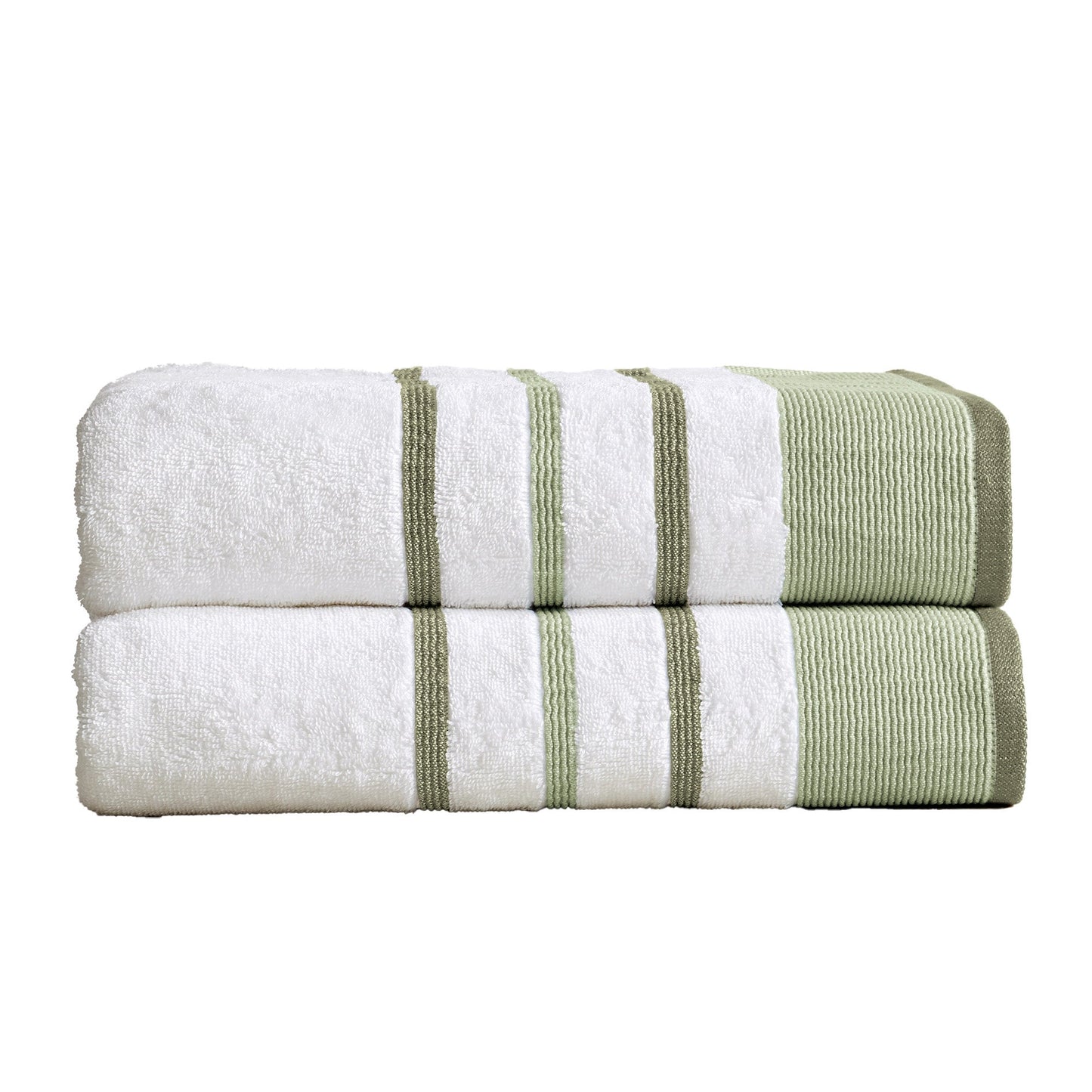 Decorative Cotton Stripe Bath Towel Set - Noelle Collection