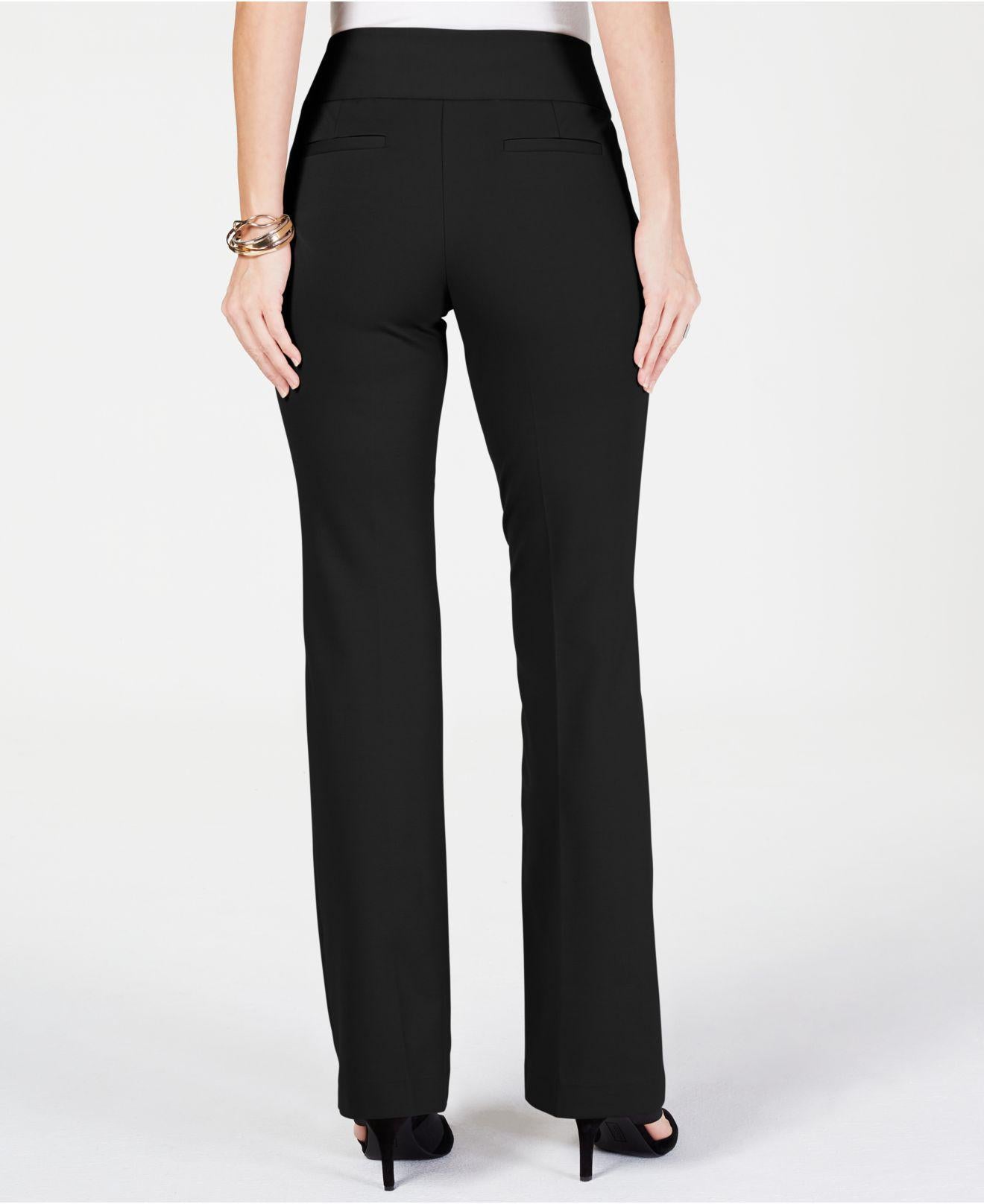 Calça Alfani Feminina Petite com Cintura Alta e Botões Pretos Tamanho 8P