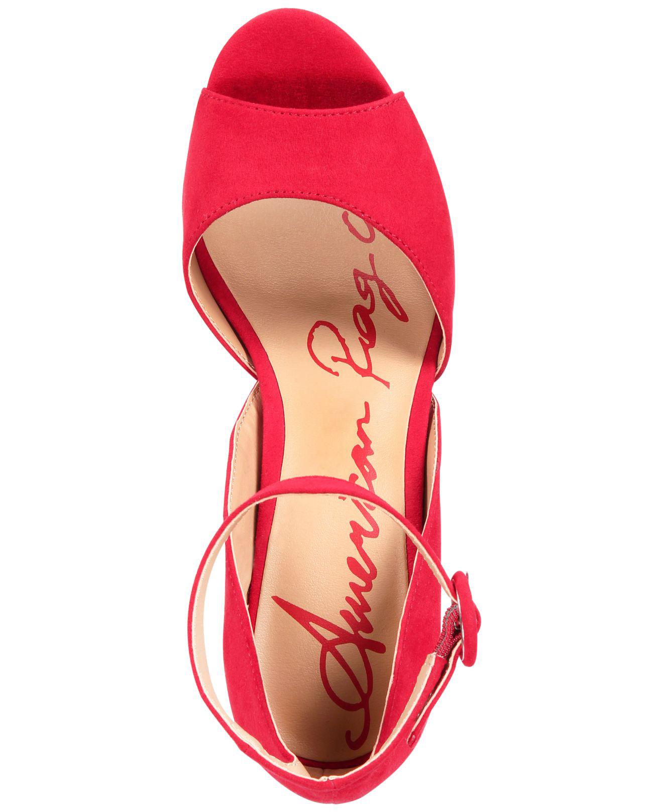 Sandálias femininas American Rag Reeta com salto bloco e plataforma, tamanho M