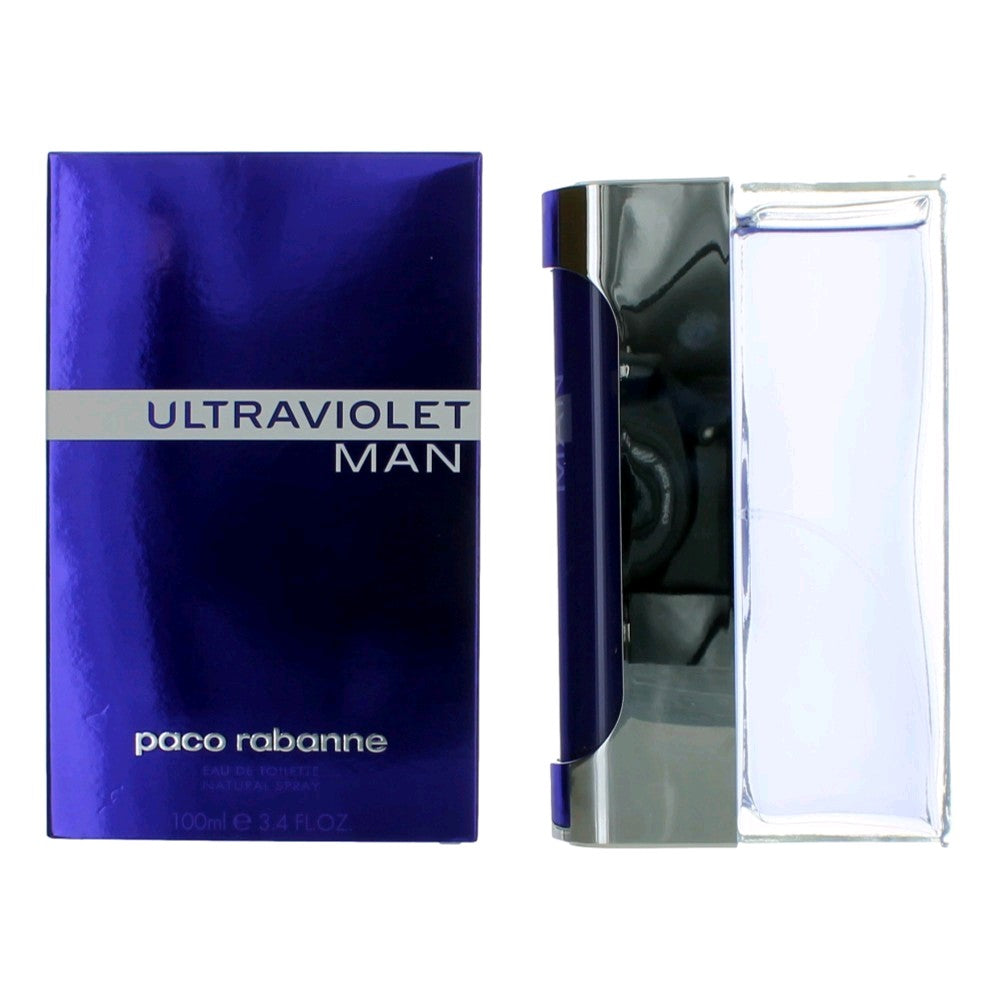 Paco Rabanne Ultraviolet Man Eau De Toilette Spray For Men 3.4 Oz