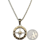 Angel Wing and Compass Pendant Rope Chain Necklaces