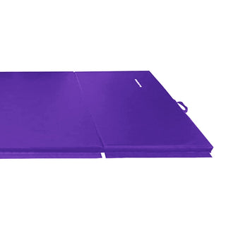 Tapete de ginástica dobrável multifuncional BalanceFrom 4' x 8' x 2", roxo