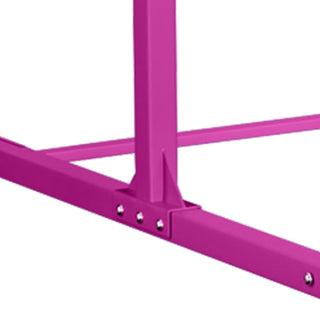 Tapete de exercícios BalanceFrom Fitness 120 x 48 polegadas e barra de ginástica ajustável, rosa