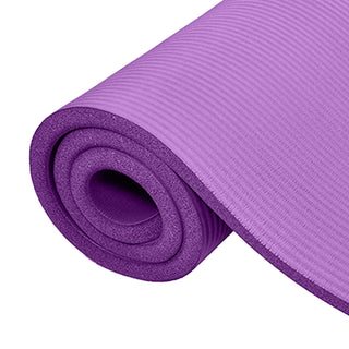 Tapete de ioga BalanceFrom Fitness GoCloud de 2,5 cm de espessura com alça de transporte, roxo