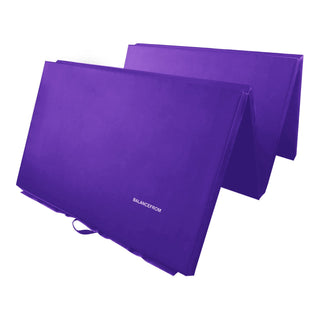 Tapete de ginástica dobrável multifuncional BalanceFrom 4' x 8' x 2", roxo