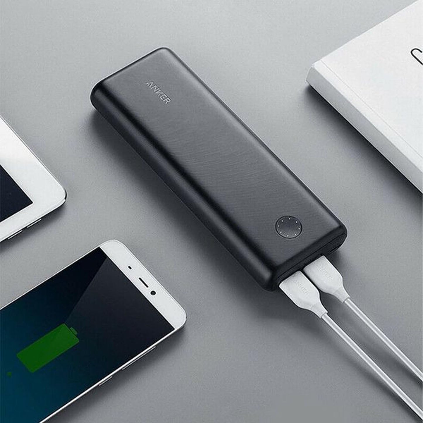 Carregador portátil de celular Anker PowerCore Select 20k mAh com duas portas - Preto