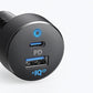 Carregador de carro ANKER PowerDrive 20 W com 2 portas USB-C/USB-A