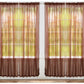 Pacote com 4 unidades da J&amp;V TEXTILES: Painéis de cortina transparentes sólidos