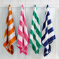 Cotton Velour Cabana Stripe Beach Towel - Novia Collection
