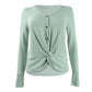 Karen Scott Suéter Feminino Gola Bateau Manga Longa Verde Tamanho Médio