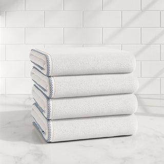 Cotton Border-Stitched 6-Piece Towel Set - Valery Collection