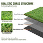Realistic 4x6 Ft Artificial Grass Turf Rug with Drainage