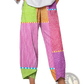 Artistic Printed and Embroidered Slimming Cropped Pants
