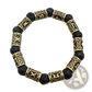 Asgard Silver Rune and Black Lava Stone Viking Bracelet