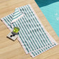 Oversized Striped Border Cabana Beach Towels - Santa Cruz