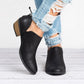 Retro Suede Low Block Heel Ankle Boots