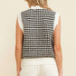 Cloud Ten - Houndstooth Sweater Vest
