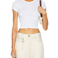Enza Costa - Supima Baby Rib Cropped Tee