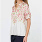 Current Air - Split Neck Pleated Blouse