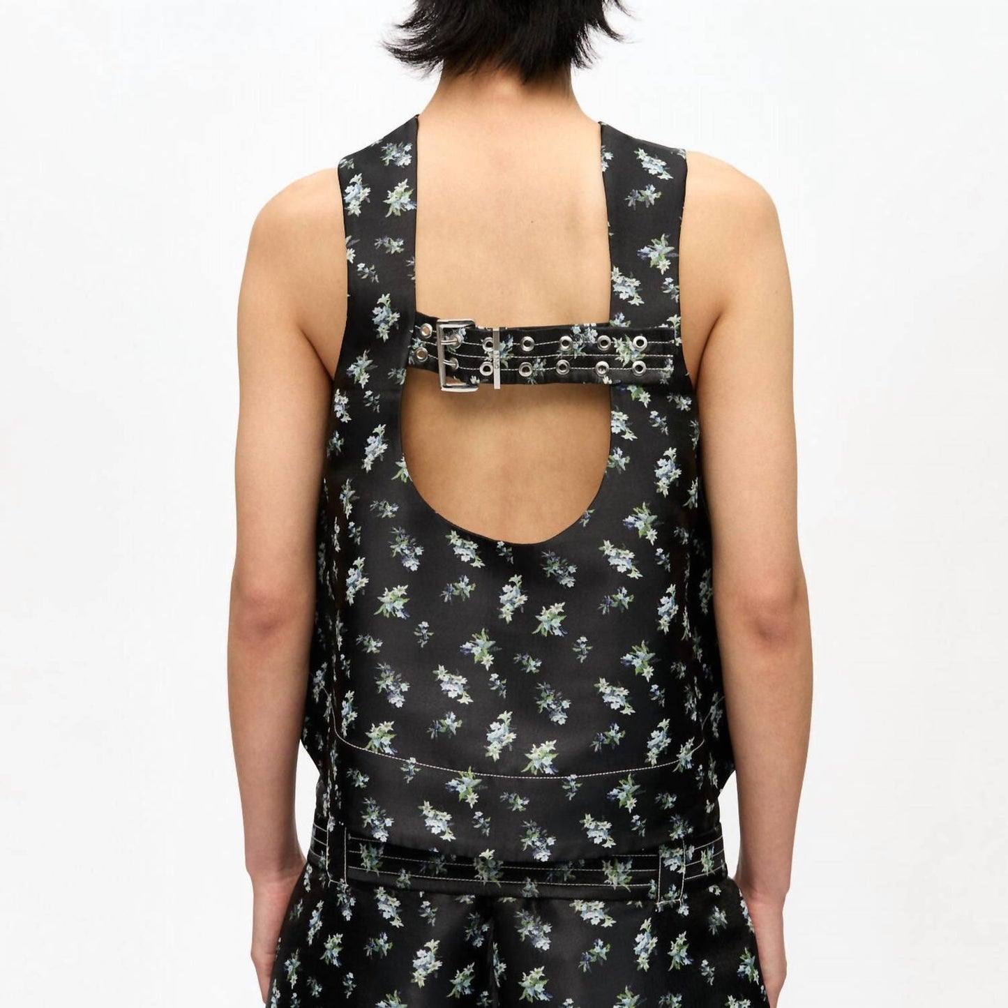 Ganni - Floral Jacquard Sleeveless Top