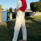 Bobi - Color Block Crew Neck Raglan Top