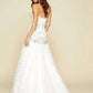 Mac Duggal - Ruffled Rhinestone Embellished Gown