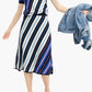 J.Crew - Diagonal Stripe Merino Wool Midi A Line Skirt