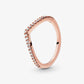 Pandora - Women's Sparkling Wishbone Ring