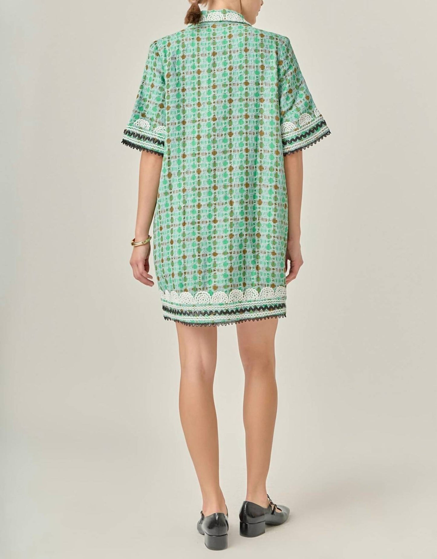English Factory - Bonnie Bouncle Mini Shirt Dress