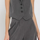 Aakaa - Halter Vest Top and High Waisted Long Pants Set